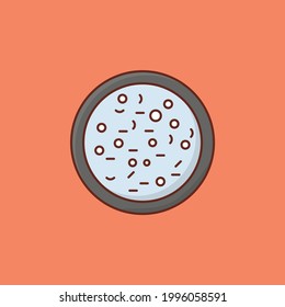 germ vector flat colour icon