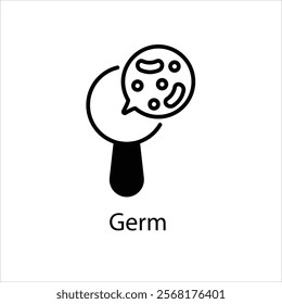 Germ Vector icon stock illustration