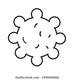 germ virus corona or covid-19 icon on white background vector.bacteria and germs.