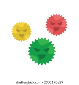 Germ virus vector illustration. Wuhan virus infection icon.