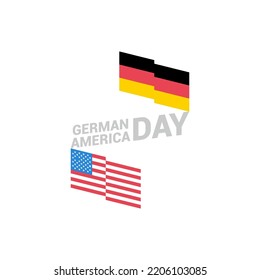 german america day event vector with american and german flags suitable for german american day events