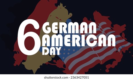 German America Day greeting design, cool German America Day greeting