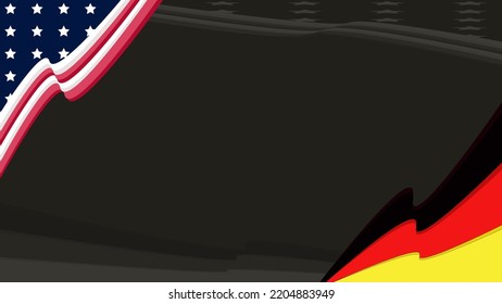 german american flag background with copy space area. suitable to use on german american day event