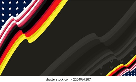 german american flag background with copy space area. suitable to use on german american day event