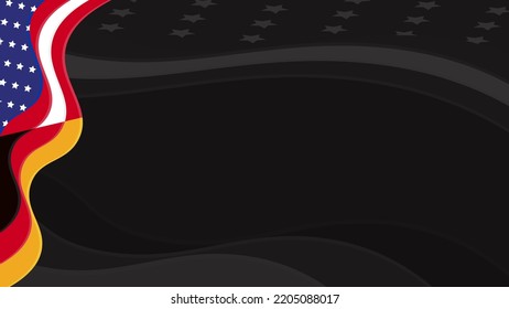 German American Flag Background with copy space area. Suitable to use on German American day event.