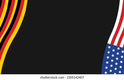 German American Flag Background with copy space area. Suitable to use on German American day event.