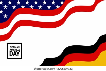 German American flag Background with copy space area suitable to use on German American day event