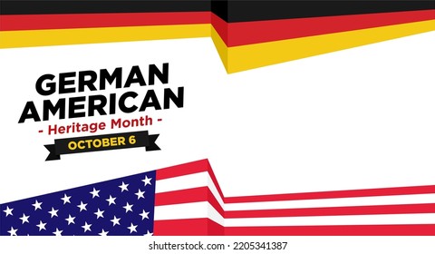 German American flag template design. Perfect for German America day event design on october 6th