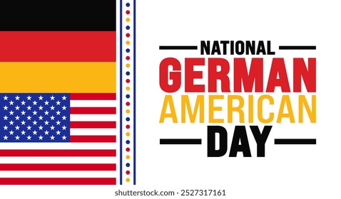 German American Heritage Day background or banner design template is observed every year in October. Holiday concept. Template for card, poster, placard, template. eps 10