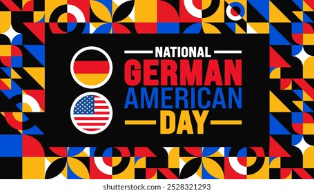 German American Heritage Day background or banner design template is observed every year in October. Holiday concept. Template for card, poster, placard, template. eps 10