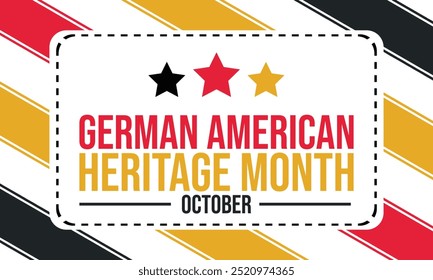 German American Heritage Month Banner for October 2024, Celebrating the History, Contributions, and Culture of German Americans. Vector EPS 10.