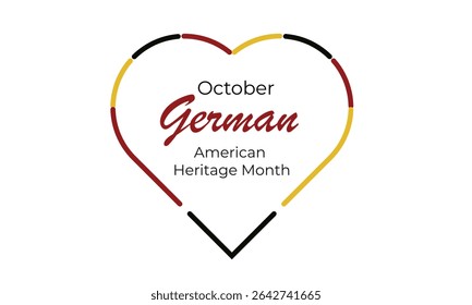 German American Heritage Month, German flag and pattern in German flag colors, realistic vector illustration