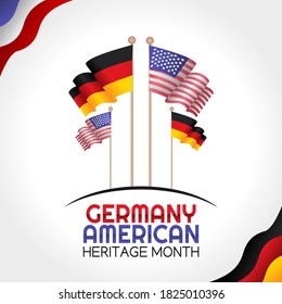 German American Heritage Month Vector Illustration. Suitable for greeting card, poster and banner.