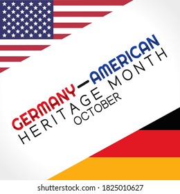 German American Heritage Month Vector Illustration. Suitable for greeting card, poster and banner.