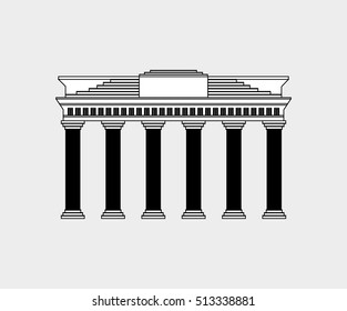 German architecture building icon vector illustration graphic design