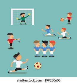 German and Argentina soccer players encounter with referee