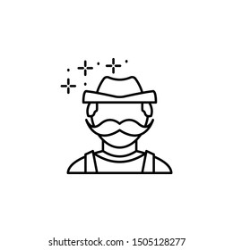 German, avatar icon. Element of October festival icon