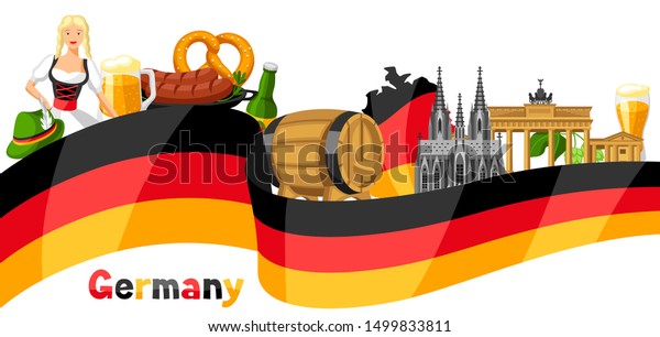 German Background Design Germany National Traditional Stock Vector ...