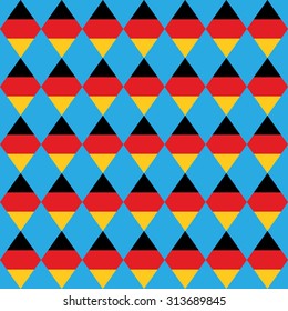 German beer festival vector rhombus background. Oktoberfest  seamless pattern