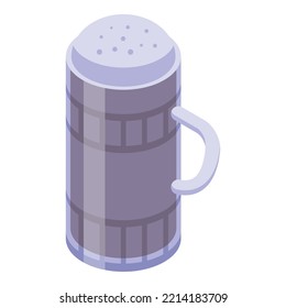German beer mug icon isometric vector. Dish food. Meat rice