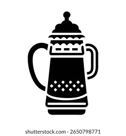 Cerveja alemã stein com detalhes ornamentados bebida tradicional