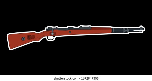 German bolt action rifle. The weapon of the Second World War.