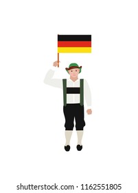 German boy with flag