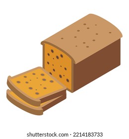 German bread icon isometric vector. Dish dinner. Germany food