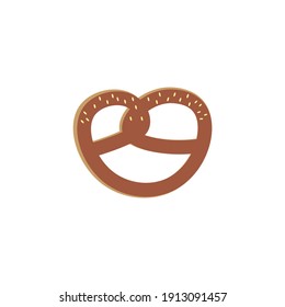 german brezel on white background