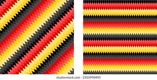 german ceramic tile pattern design set. rhombus background. vector illustration