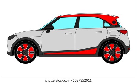 German City EV Vector Electric Vehicle Speed Tiny Small Modern