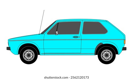 German Classic Compact Hatchback
Vector Speed Icon Vehicle Automobile Auto Car