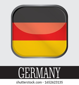 German country flag icon with white background