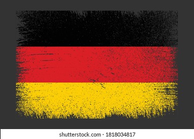 German country Grunge Flag -German Distressed  flag