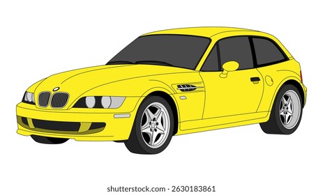 German Coupe Retro Classic Icon Speed Sport Car Vehicle Vector Clown Shoe