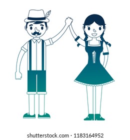 german couple with typical costume