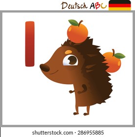 German or Deutsch Zoo Animals Alphabet for the kids: I