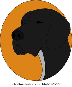 German dog, illustration, vector on white background.
