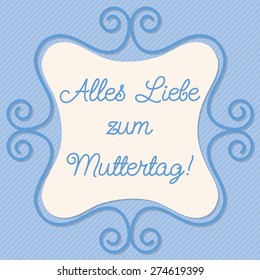 German doodle frame card in vector format.