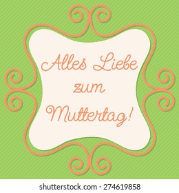 German doodle frame card in vector format.