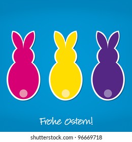 German Easter Bunny card in vector format.