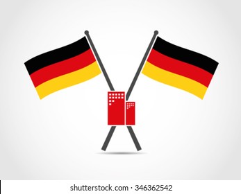 German Emblem Flag Building