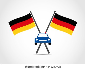 German Emblem Flag Cop