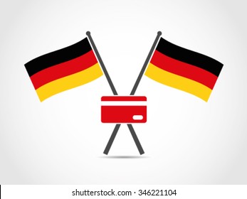 German Emblem Flag Credit Debit Card