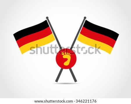 German Emblem Flag Footprint