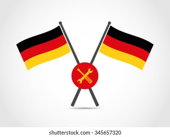German Emblem Flag Garage