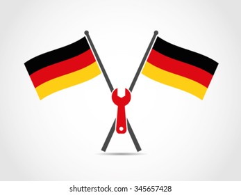 German Emblem Flag Garage