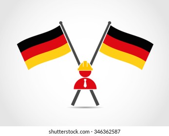 German Emblem Flag Labor