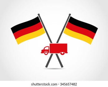 German Emblem Flag Truck
