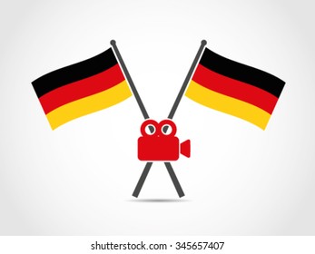 German Emblem Flag Video Camera